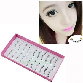 LUVODI Sous Cils 10 Paires Inférieure de Faux Cils Naturel Fait à la Main Réutilisable Extension de Cils pour le Bas de loei