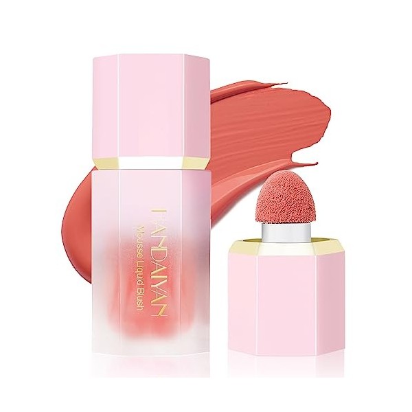 Erinde Blush liquide crème mate, blush liquide doux et léger pour les cheeks, longue durée, construit et éblouissant, stylo h