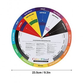 Roue Chromatique, Mélangeur de Couleurs Roue Chromatique Créative Guide Dapprentissage du Mélange des Couleurs Outil Densei
