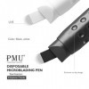 PMU Stylo Microblading Jetable Stylo Manuel Forme de U pour Tatouage Sourcils Noir 