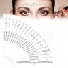 Règle à sourcils, 50 pièces jetable mesure de tatouage règle dextension déquilibre météore forme de sourcil pochoir maquill