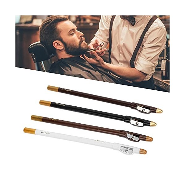 Hairline Barber Pencil, outil de crayon de barbier compact avec taille-crayon pour la mise en forme de la barbe