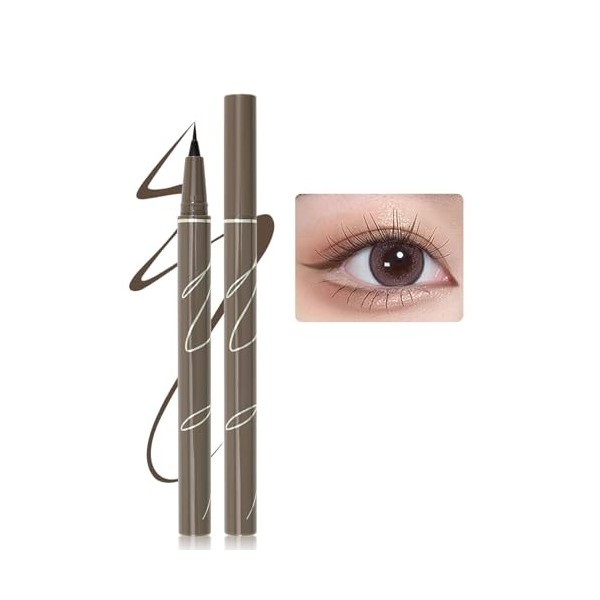 Erinde Brown Liquid Eyeliner – High Precision, Liquid Braun Ink Eyeliner Pen Professional Waterproof Eyeliner Pen Longue duré