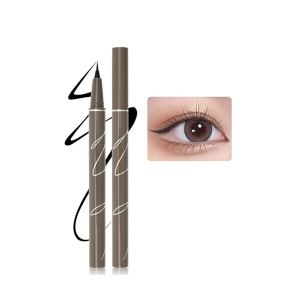 Erinde Brown Liquid Eyeliner – High Precision, Liquid Braun Ink Eyeliner Pen Professional Waterproof Eyeliner Pen Longue duré