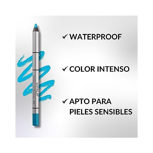 Impala - Crayon Yeux Crémeux et Waterproof | Couleur 303 Bleu Ciel | Contour Défini ou Effet Fumé | Texture Dense et Crémeuse