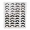 Alicer 20 Paires Faux Cils, 4styles Naturels 3D Mink Cils, Wispy False Eyelashes, Réutilisable Fake Lashes, Cat Eye Doux Coin