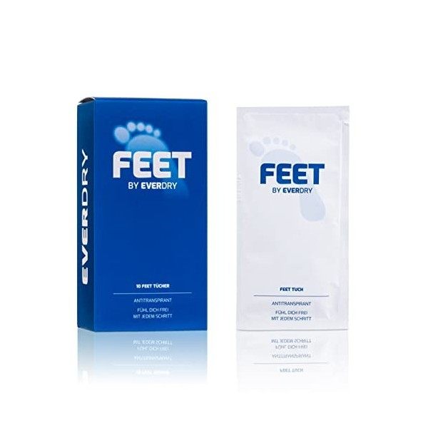 everdry Lot de 10 lingettes anti-transpirant Feet