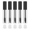 Vesaneae 5PCS Tube Mascara Vide et Brosse, 10 ml Flacon Mascara Plastique, Rechargeable Mascara Tube avec Inserts Caoutchouc,