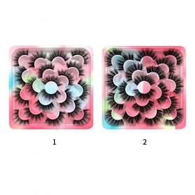 Faux cils 10 paires - faux cils doux 3D, naturel fait main, ultra fin professionnel noir réutilisable