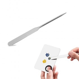 Spatule de Beauté, Spatule de Fond de Teint Liquide, Tige Dagitation de Maquillage Ergonomique en Acier Inoxydable pour Nail