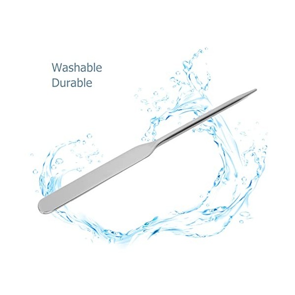 Spatule de Beauté, Spatule de Fond de Teint Liquide, Tige Dagitation de Maquillage Ergonomique en Acier Inoxydable pour Nail