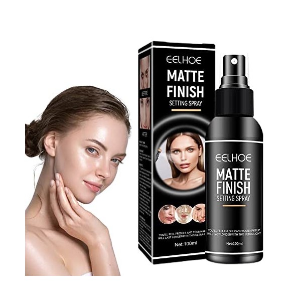 Makeup Spray Fixateur Spray Maquillage Spray Finition Maquillage Longue Durée Fini Mat et Naturel 100ml