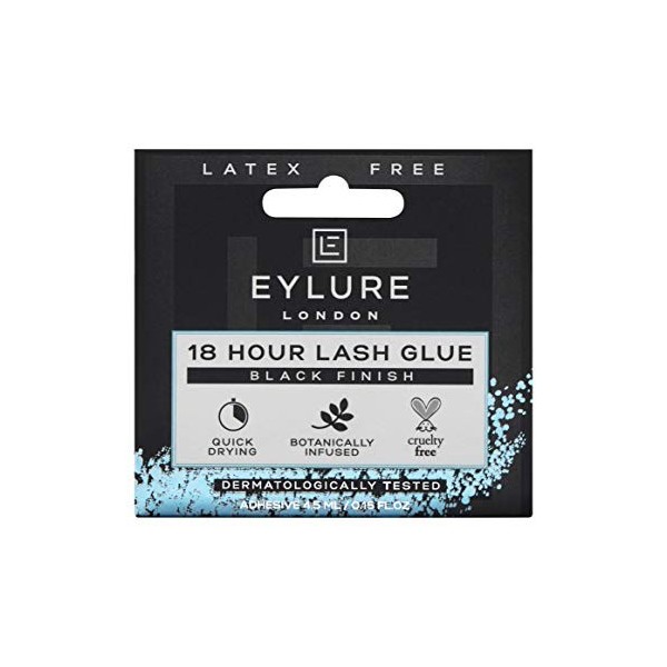 Eylure Colle à cils 18 heures sans latex, transparente 4,5 ml Pack of 1 