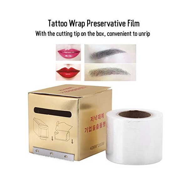 Film conservateur de tatouage, Fournitures maquillage tatouage sourcil enveloppe en plastique tatouage sourcil pour lèvre et 