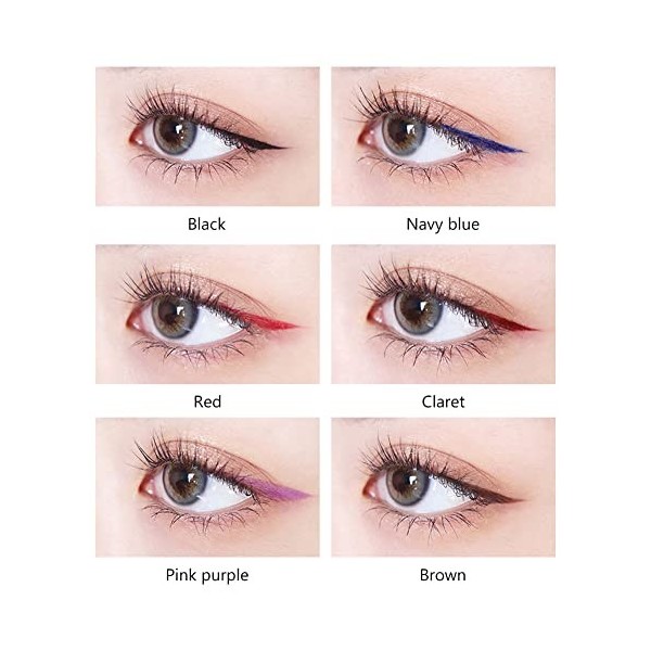 Eyeliner Waterproof,Eyeliner Couleur,Colorful Eyeliner,Makeup Eyeliner,Liquid Eyeliner,Liquide Waterproof Eyeliner,Imperméabl