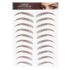 Autocollant de Transfert de Sourcils pour Femmes Autocollants de Tatouage de Sourcils Temporaires, Maquillage 6D Faux Tatouag