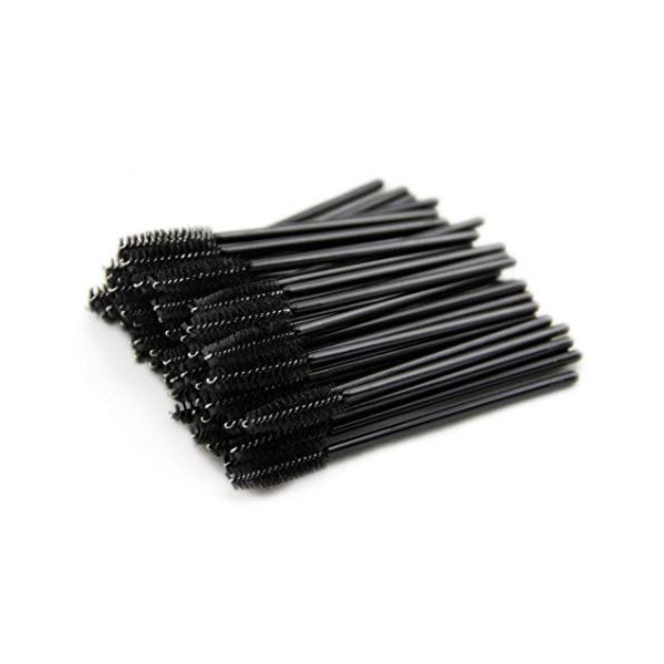 50 Pcs Mascara Wands Jetable Cils Brosse, Extensions Brosse, Brosses Micro pour Cils Et Sourcils Faux Cils - Soft Bendable Br