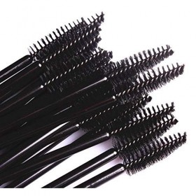50 Pcs Mascara Wands Jetable Cils Brosse, Extensions Brosse, Brosses Micro pour Cils Et Sourcils Faux Cils - Soft Bendable Br