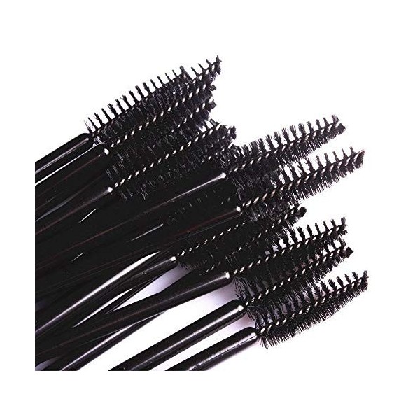 50 Pcs Mascara Wands Jetable Cils Brosse, Extensions Brosse, Brosses Micro pour Cils Et Sourcils Faux Cils - Soft Bendable Br