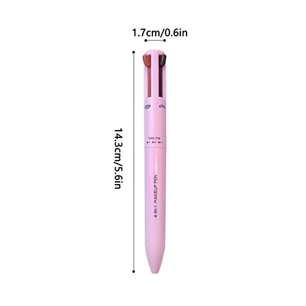 stylo de beauté de maquillage 4 couleurs, Crayon Maquillage 4 en 1, Maquillage Tout-en-un Étanche Pour Les Yeux, Crayon Maqui