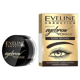 Eveline Cosmetics Pomade à sourcils Pomade imperméable pour les sourcils, 4G, brun foncé