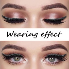 Zeayebsr faux cils,faux cils naturel,faux cils effet extension,eye liner noir,crayon noir pour les yeux,Eyeliner et bandes de