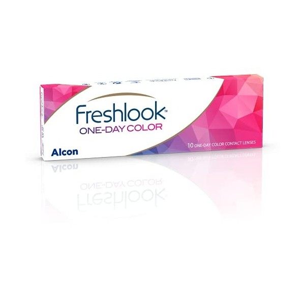 Freshlook One-Day One-Day Contact Lenses, Couleur Green, 10 Unités, Rayon Bc 8.6 Mm, D 13.8 Mm, 0.00 Diopt, sans correction