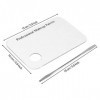 Palette Acrylique Transparente,Palette de Mélange Cosmétique Dart Dongle 2pcs de Rectangulaire et Ensemble Doutils de Spat