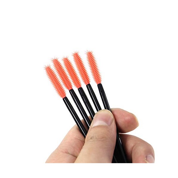 Hilai 50pcs jetables cils Mascara brosses applicateurs de maquillage kit de brosse pour cils Mascara Maquillage applicateurs 