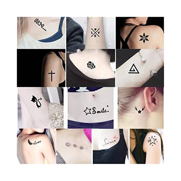 Borsgye Lot de 20 pochoirs Tatoo - TSD004