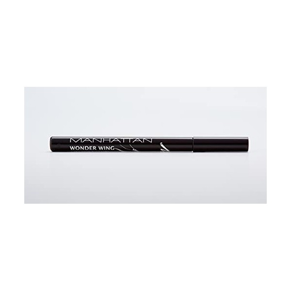 Manhattan Wonder Wing Eyeliner & Stamp, tampon noir pour une ligne de paupière symétrique idéale, couleur noir 001, 1 x 1,6 m