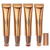 4 pcs Highlighter&&Contour Beauty Wand,Contouring Stick with Cushion Applicator,Contour Highlighter Makeup Stick,Blendable Su