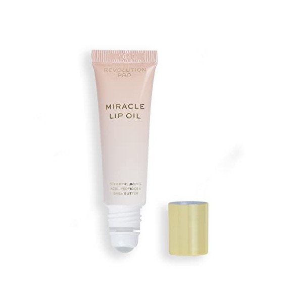 Revolution Pro, Huile Miracle pour les Lèvres, Sérum Hydratant surpuissant, Finition Haute Brillance Longue Durée, Parfum Ros