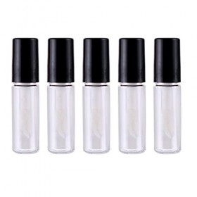 Leeadwaey Lot de 5 tubes vides pour gloss à lèvres - 2 ml - Noir transparent - No 7