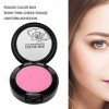 Fard à Joues Crème Rosé, Maquillage Fard à Joues en Poudre Naturel Longue Tenue pour les Contours des Joues, Fard à Joues Min