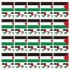 20 tatouages temporaires avec motifs de drapeau national de la Palestine, autocollants patriotiques temporaires pour le visag