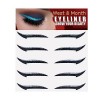 Stick On Glitter Eyeliner Bandes, 5 paires de pochoirs eyeliner auto-adhésifs instantanés scintillants, Outil deyeliner dau