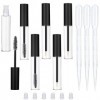 9PCS Kit Mascara, Tube Mascara Vide Rechargeable, Brosse à Cils Avec Contenant Vide, Bouteille de Eye liner et Pipette, Appli