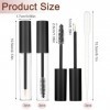 9PCS Kit Mascara, Tube Mascara Vide Rechargeable, Brosse à Cils Avec Contenant Vide, Bouteille de Eye liner et Pipette, Appli