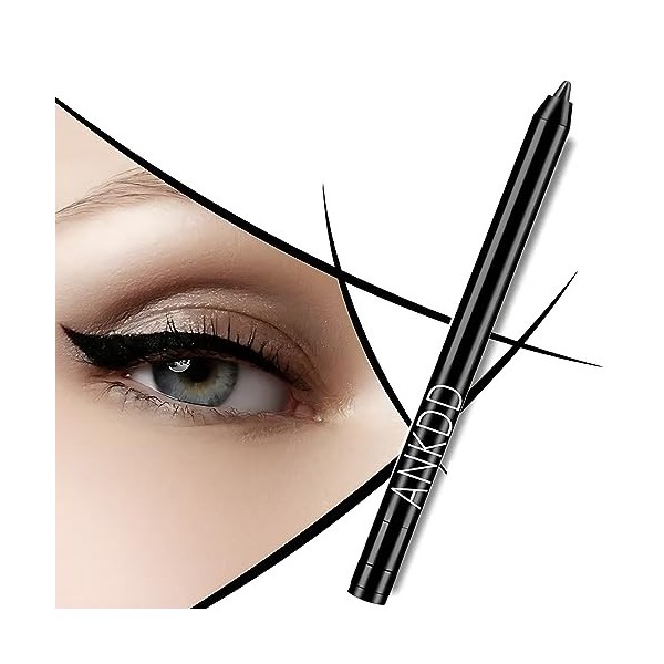 Eyeliner noir waterproof longue durée pour un regard séduisant, crayon kajal noir et imperméable, couleurs naturelles, gel wa