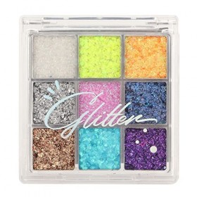 Palette de Fards à Paupières Scintillants, 9 Couleurs de Fard à Paupières Brillant Hautement pigmenté Fard à Paupières de Maq