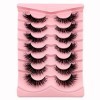 7 paires de Faux cils 3D Oeil de Chat, Volume moelleux Curly Cat-Eye Cils artificiels Look Naturel, Réutilisables Faux cils d