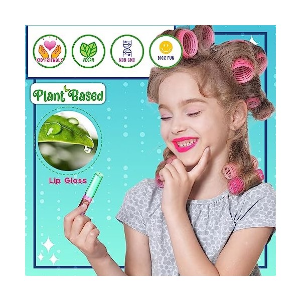 Townley Girl La Petite Sirène de Disney Super Sparkly Lot de 7 brillants à lèvres à base de plantes pour filles, enfants, rel