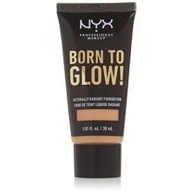 NYX Professional Makeup Fond de Teint Éclat Born to Glow, Fini Éclatant, Couvrance Moyenne Modulable, Formule Vegan, Teinte :