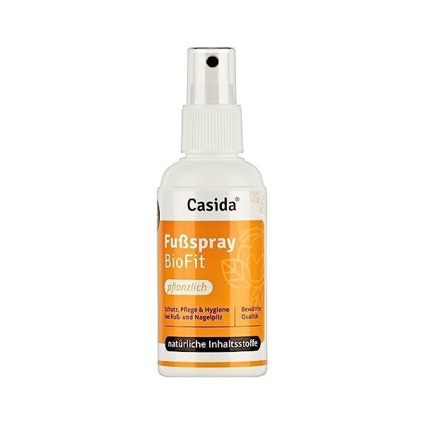 Casida - Spray pour les Pieds BioFit - Protection, soins et hygiène contre les infections et les mycoses des ongles et pieds 