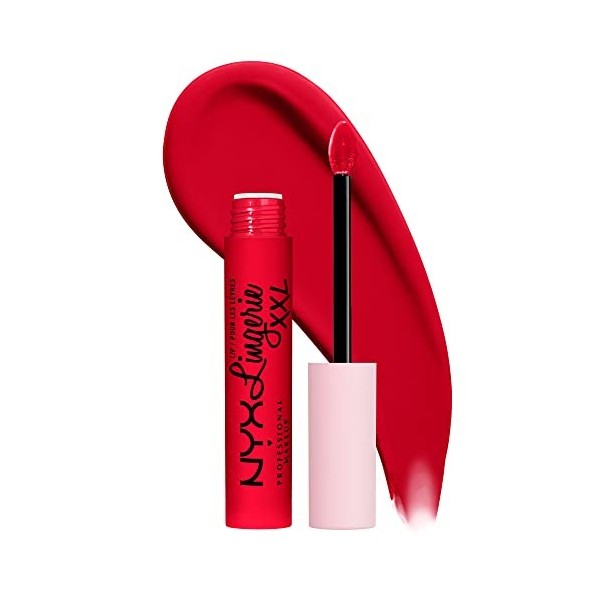 NYX Professional Makeup Rouge à Lèvres Liquide Mat Lip Lingerie XXL, Longue Tenue, Formule Vegan, Sans transfert, Teinte : Un