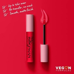 NYX Professional Makeup Rouge à Lèvres Liquide Mat Lip Lingerie XXL, Longue Tenue, Formule Vegan, Sans transfert, Teinte : Un