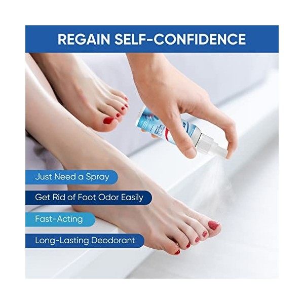 Spray de traitement des pieds dathlète, spray pour pieds dathlètes pour soulager les démangeaisons, désodoriser, prévenir l