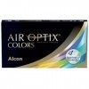 Air Optix Colors Lentilles Mensuelles, Couleur Amethyst, 2 Unités, Rayon Bc 8.6 Mm, Dia 14.2 Mm, 0.00 Diopt, sans correctio