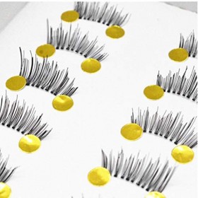 Zonster 10 Paires Nouveau Sexy Beauté Maquillage Mini Demi-Coin Faux Cils Noirs Cils naturels Faux Yeux Outils de Maquillage